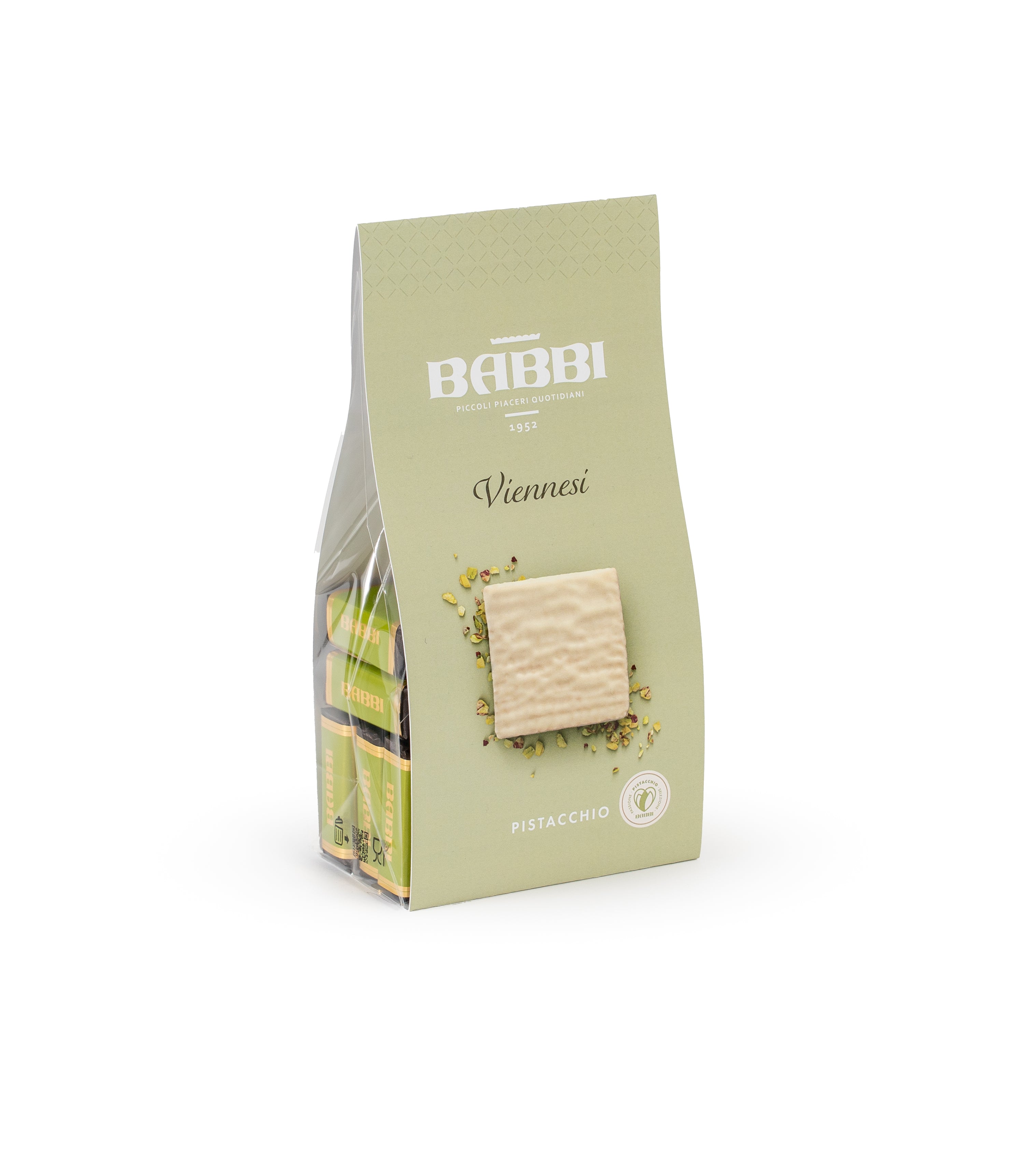 Viennesi Vafler med Pistachie og Hvid Chocolade - 200 gr. pose