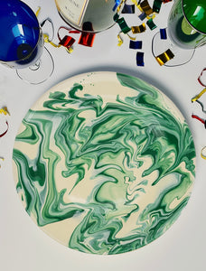 Dinner plate MARBLE green