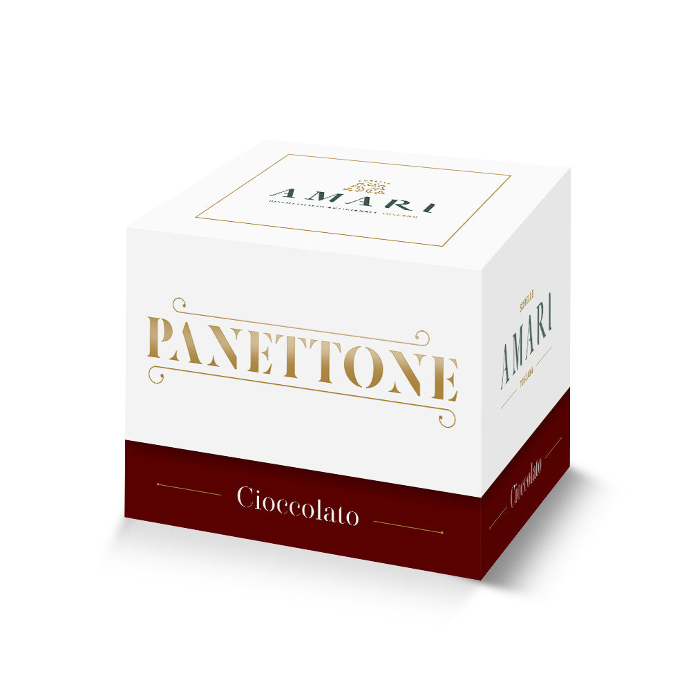 Håndlavet panettone med chokolade box - 750 gr.