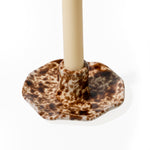 Indlæs billede til gallerivisning Lysestage Macchiettato brun
