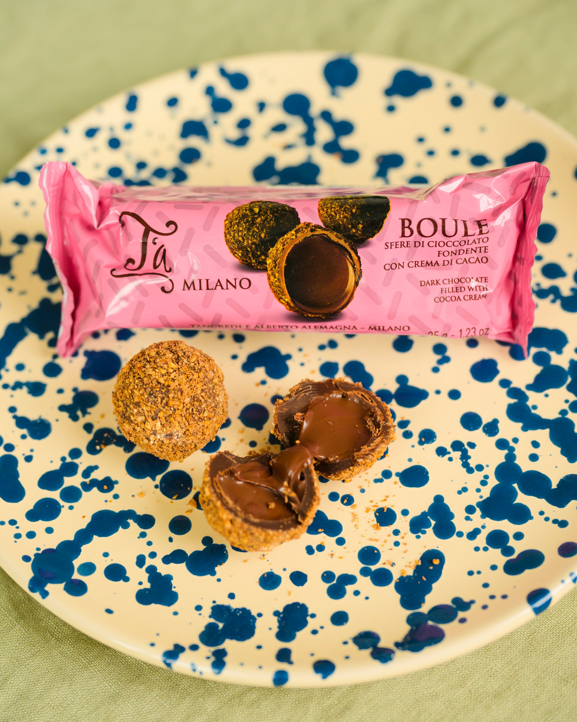 3 Mørk Chokolade & Kakao Creme Boules - 35 gr.
