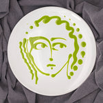 Indlæs billede til gallerivisning Middagstallerken Lime Grøn FACES - 25 cm.
