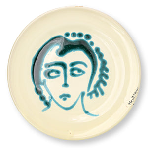 Dinner plate ivory color FACES - 25 cm.