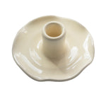 Indlæs billede til gallerivisning Nicola Fasano lysestage Portacandele Ondulato creme 12 cm
