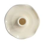 Indlæs billede til gallerivisning Nicola Fasano lysestage Portacandele Ondulato creme 12 cm
