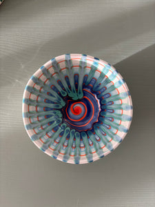 Teo farverig skål #127 - 12 cm