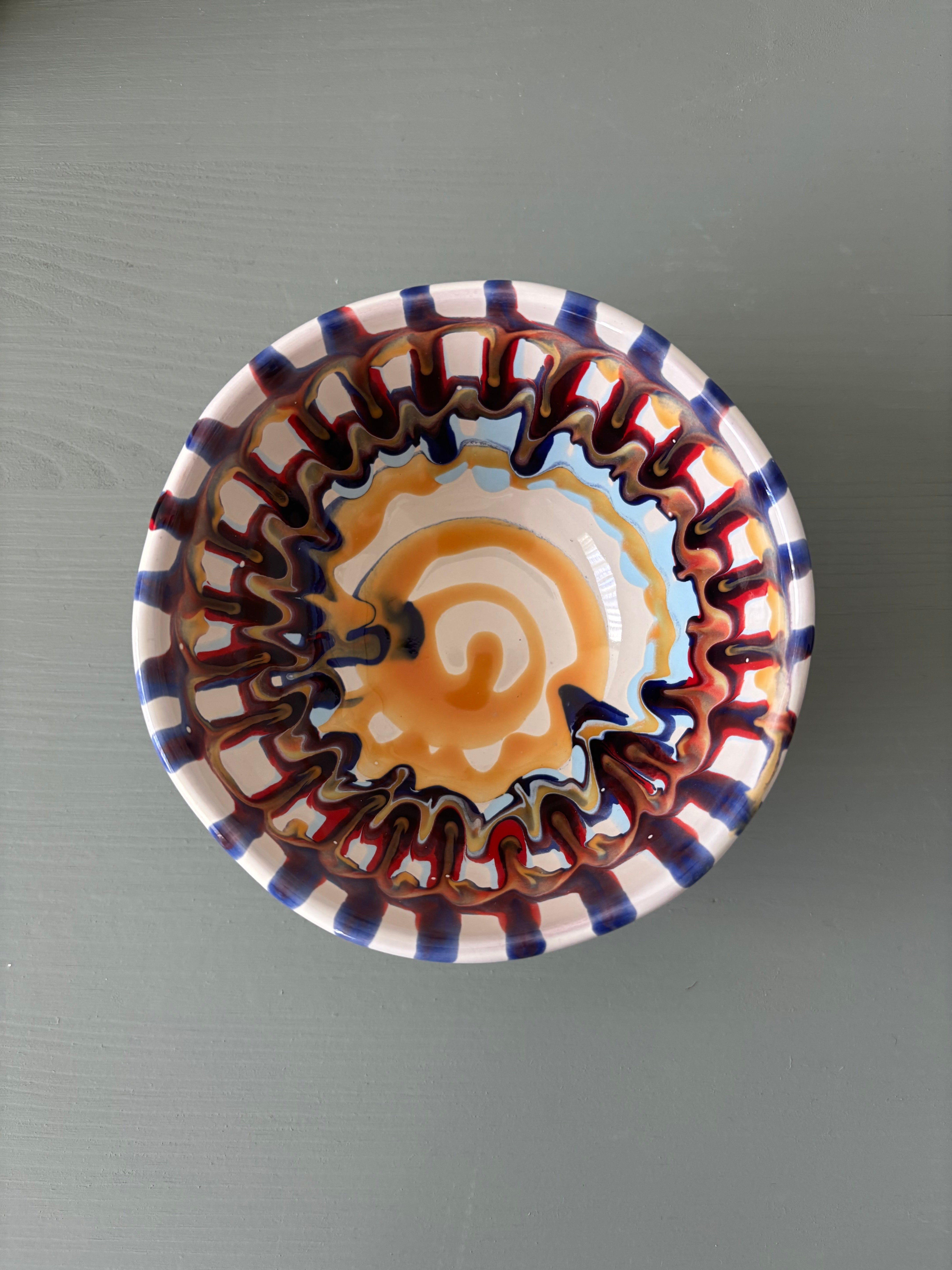 Teo farverig skål #166 - 12 cm