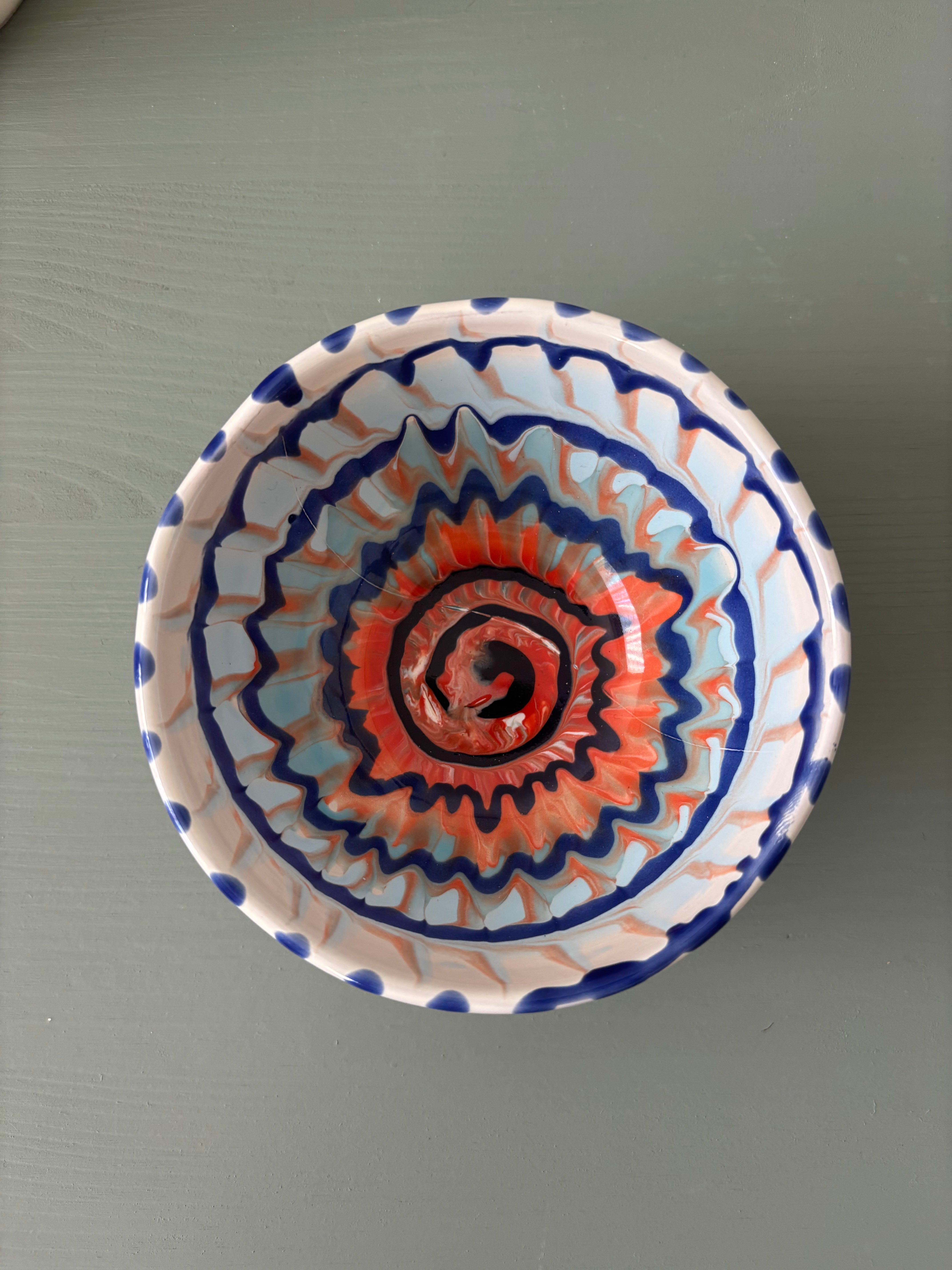 Teo farverig skål #168 - 12 cm