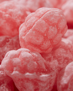 Indlæs billede til gallerivisning Tin raspberry round drops - 150 gr.
