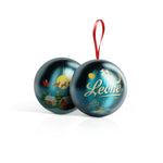 Load image into Gallery viewer, Blå julekugle med tangerine pastiller
