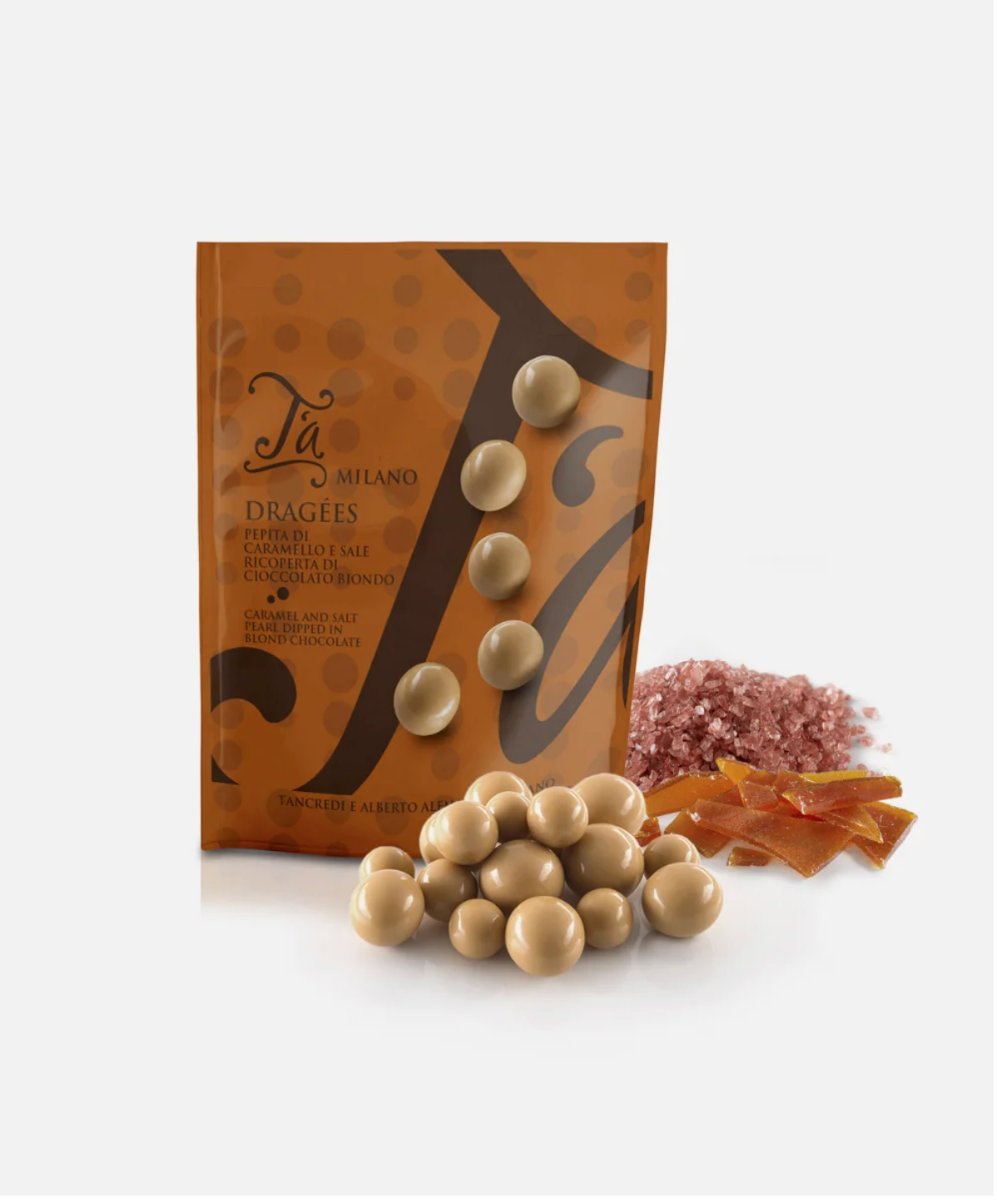 Dragées Karamel & Salt Perler I Hvid Chokolade - 45 gr.