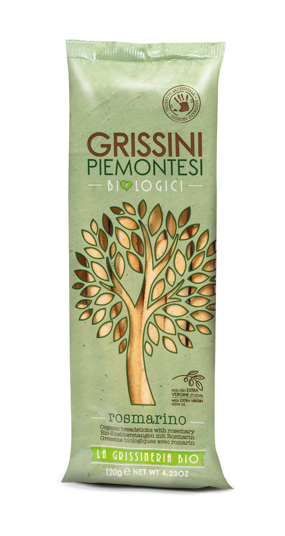 Økologiske Grissini Piemontesi Rosmarin - 120 gr.