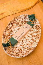 Indlæs billede til gallerivisning Serveringtallerken Macchiettato Brun 41 cm - Nicola Fasano
