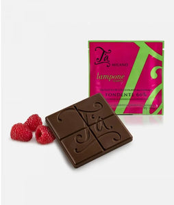 66% Mørk Chokoladebar Med Hindbærstykker - 50 gr.