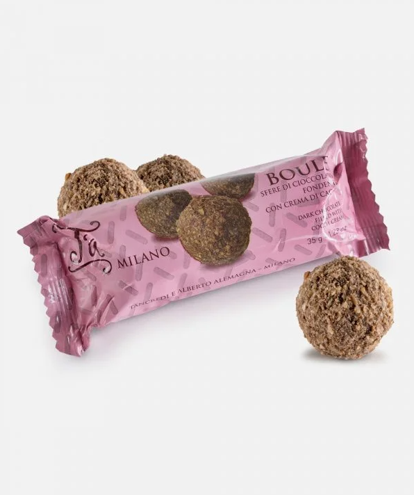 3 Mørk Chokolade & Kakao Creme Boules - 35 gr.