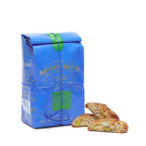 Italiensk Pistachie & Mandel Cantucci Kiks - 250 gr.